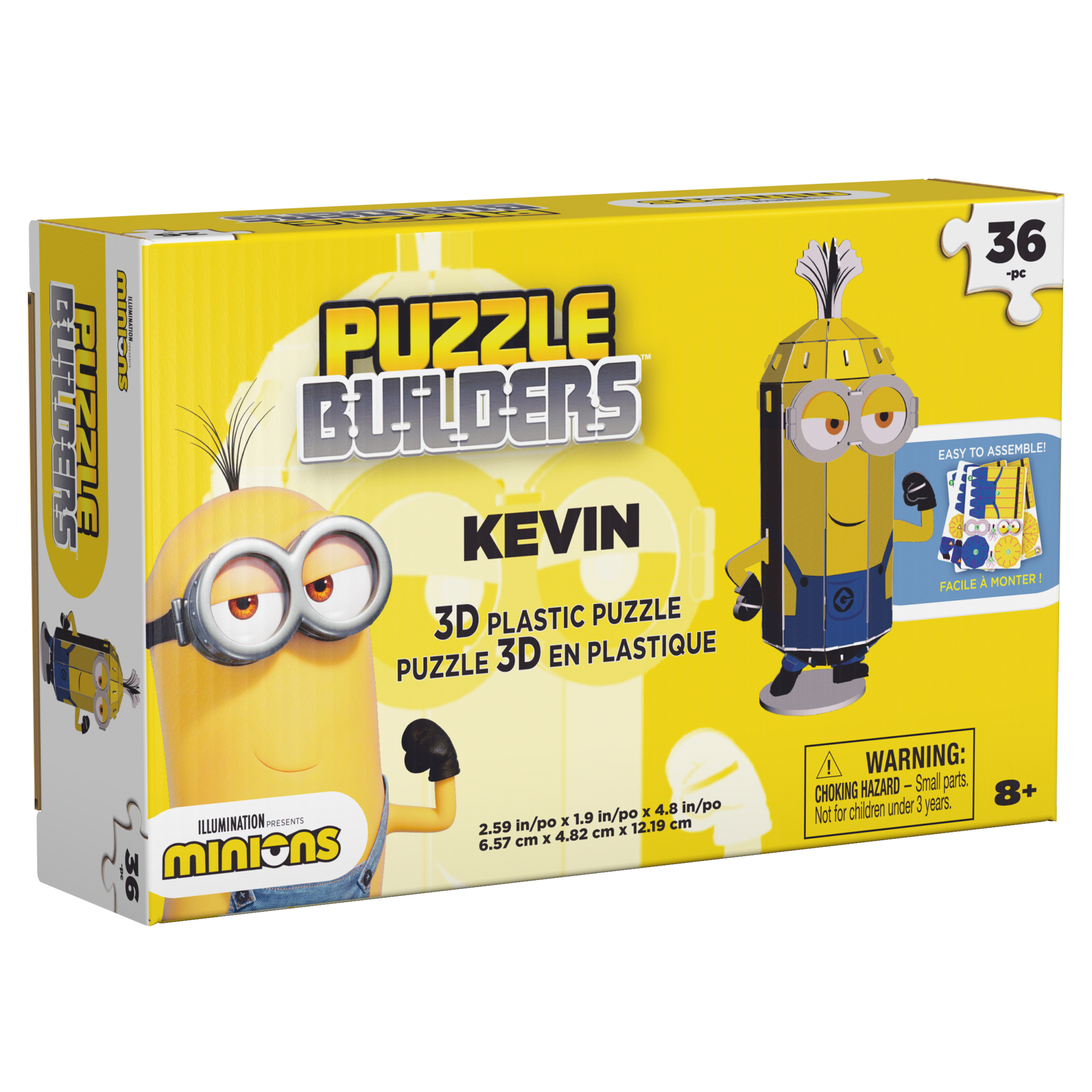 Minions Kevin 36-Piece Puzzle Builder, 3D Puzzle with Tool