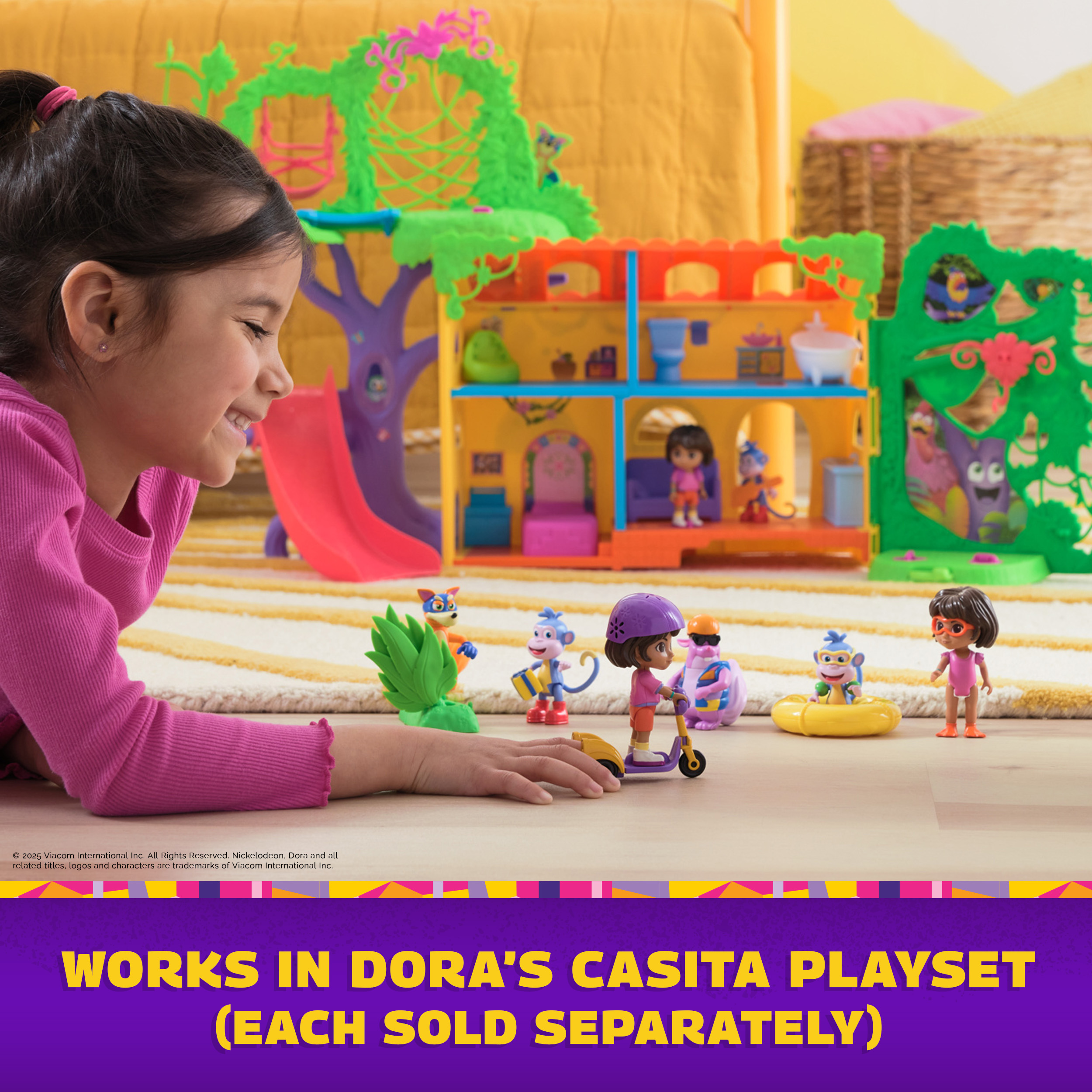 Dora the Explorer: Dora & Scooter Poseable Figure フィギュア ダイキャスト 人形