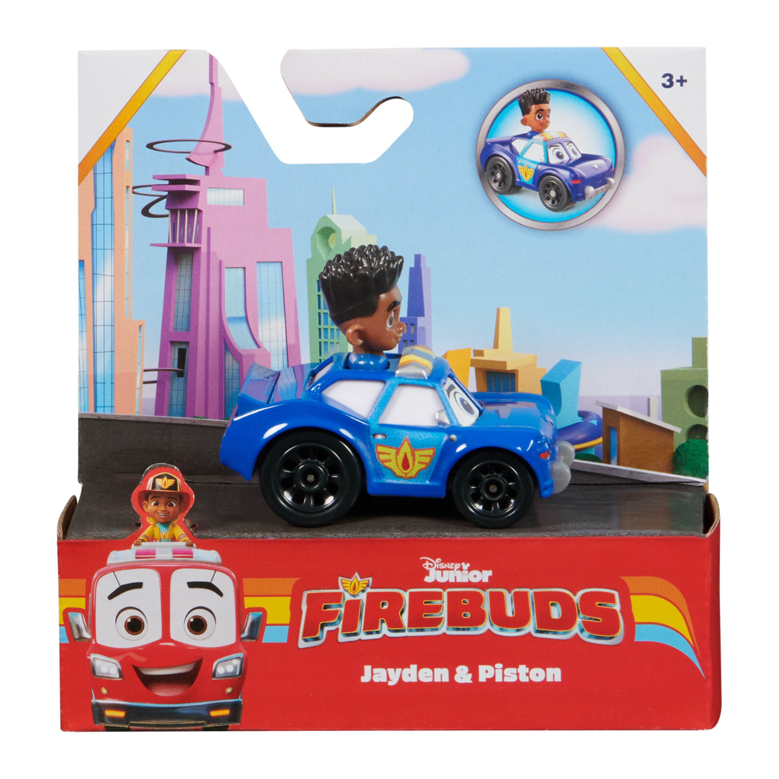 Disney Junior Firebuds, Jayden and Piston Diecast Metal Toy