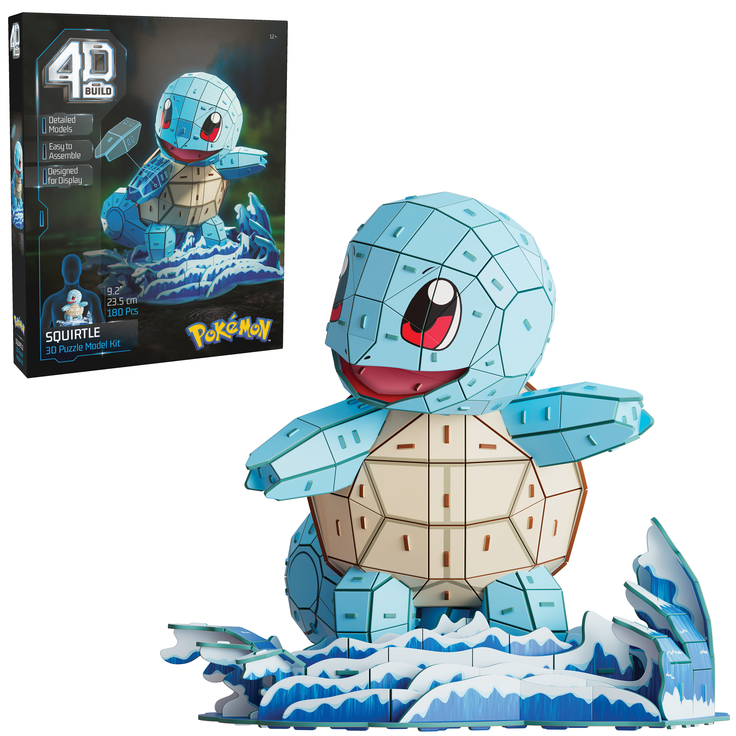 4D Build, Pokémon Squirtle 3D Model Kit, Pokémon Figure, Kanto First ...