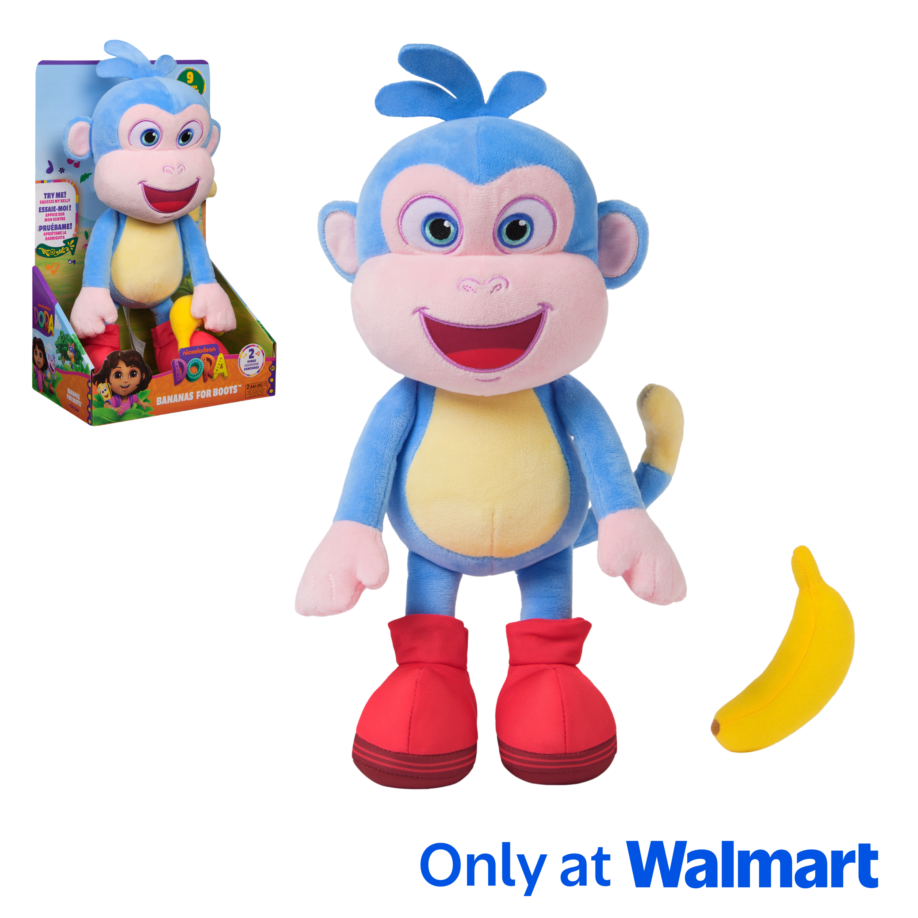 dora Dora Official Bananas for Boots Stuffed Animal, Educational Toys