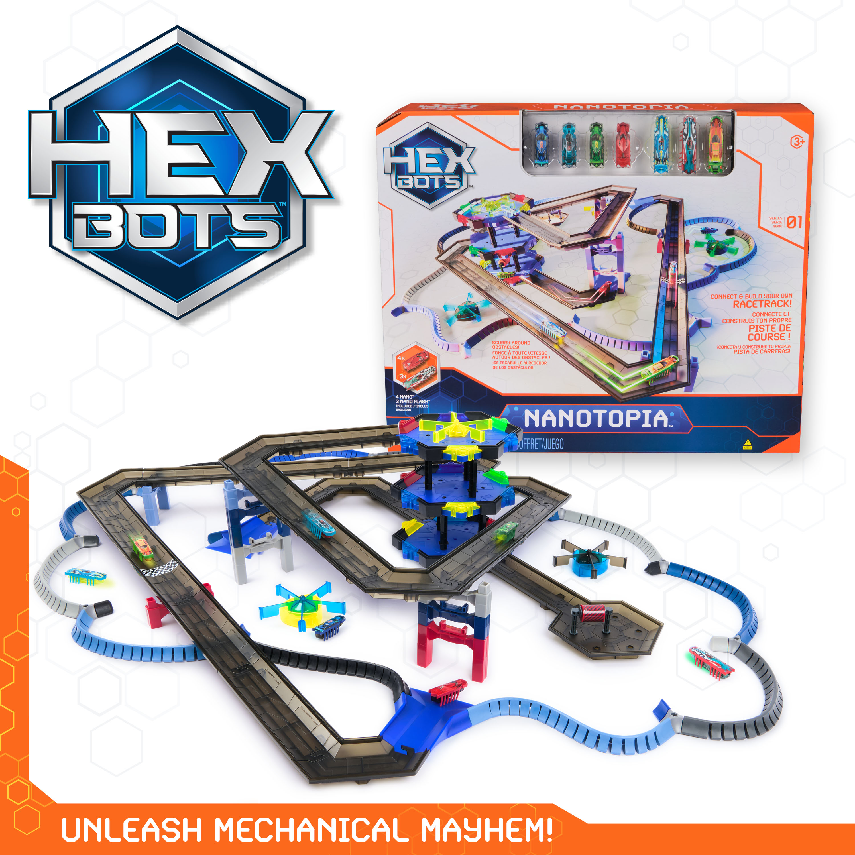 HEX BOTS Nanotopia, Sensory Toys for Kids & Cats with Over 130 Pieces ...