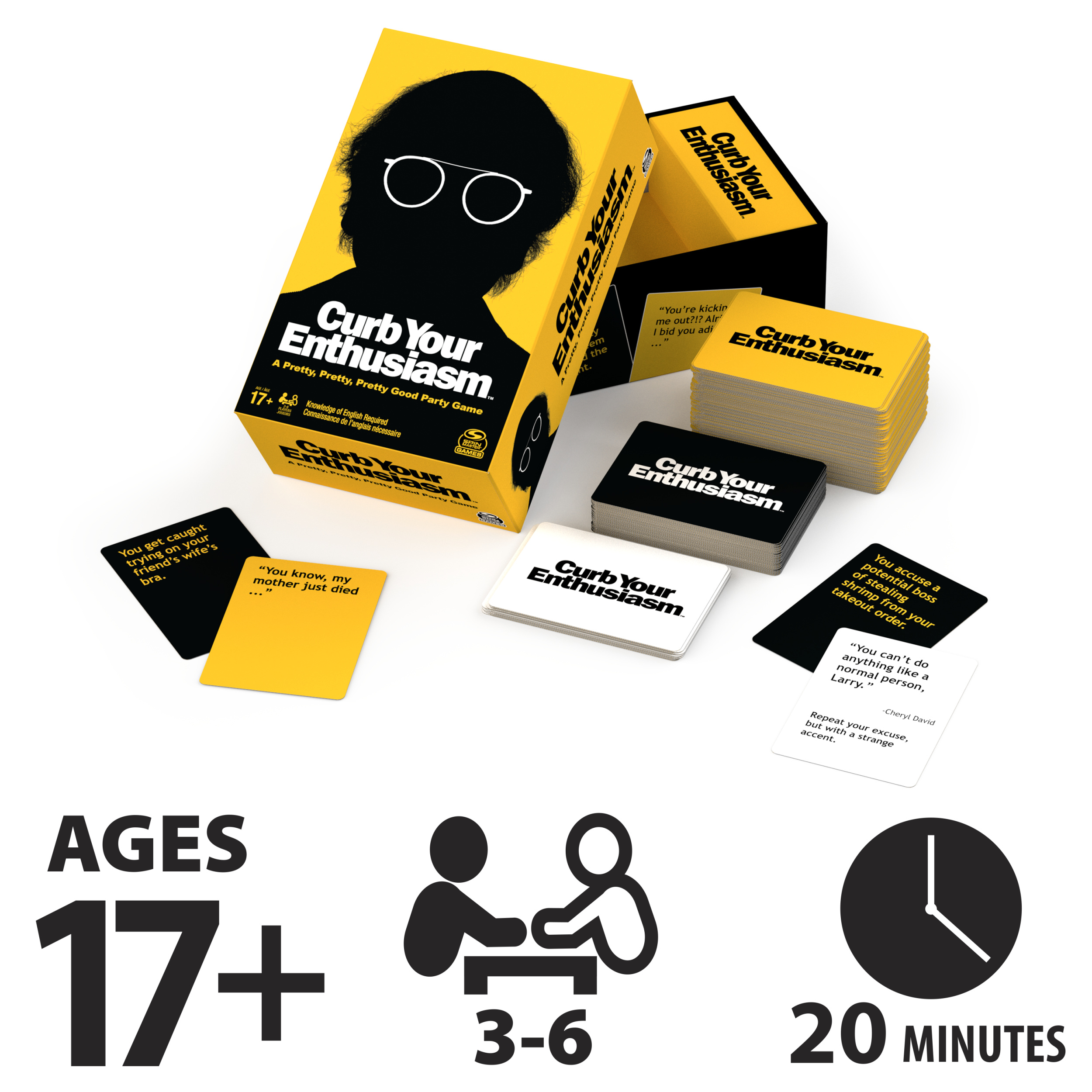 Curb Your Enthusiasm Hilarious Role-Playing Party Card Game, Ages 