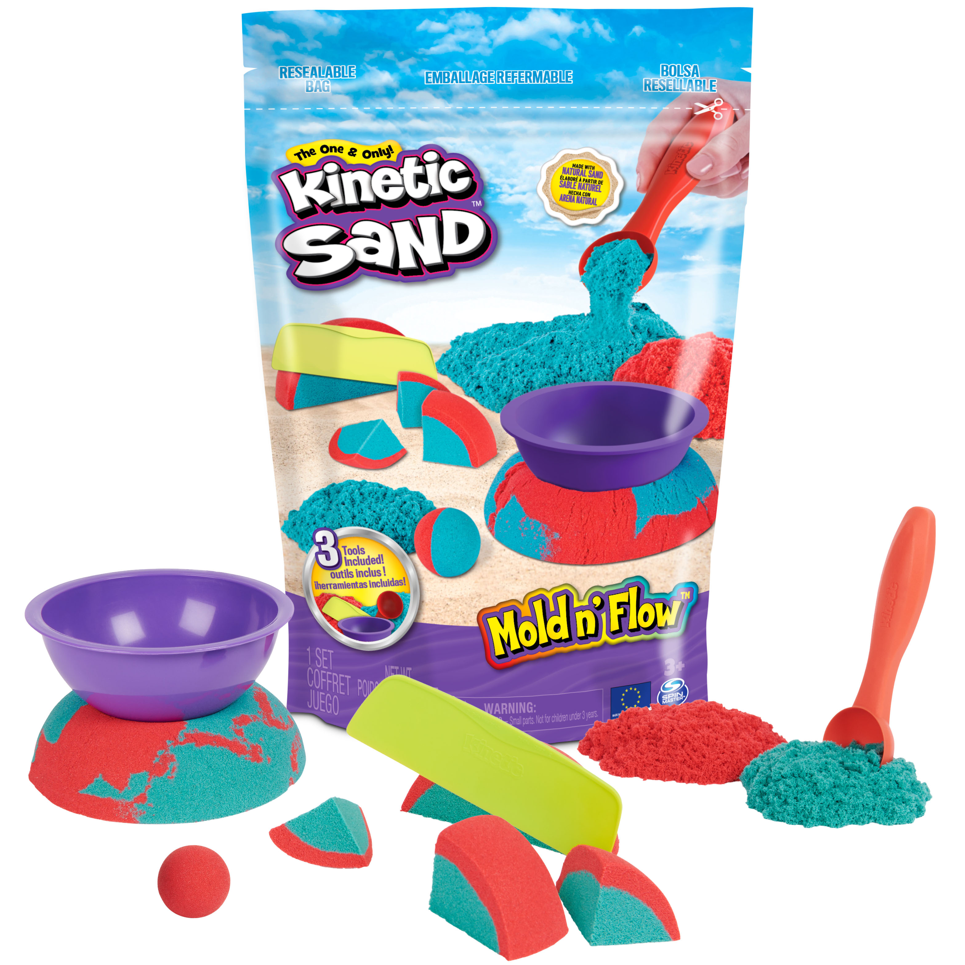 Kinetic Sand Mold n Flow Playset Spin Master