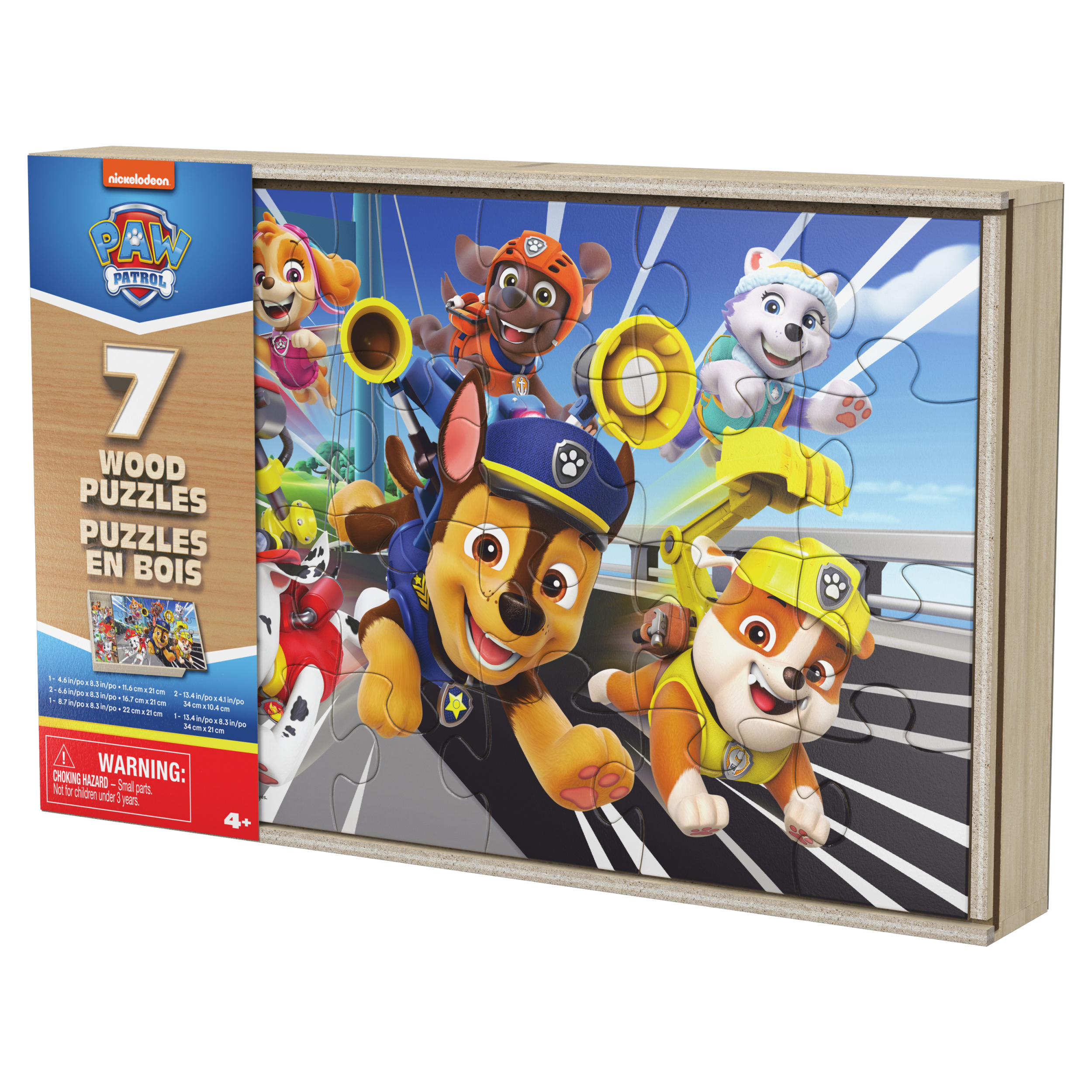 PAW Patrol Jigsaw Puzzles for Kids, Set of 7 Wood Puzzles with