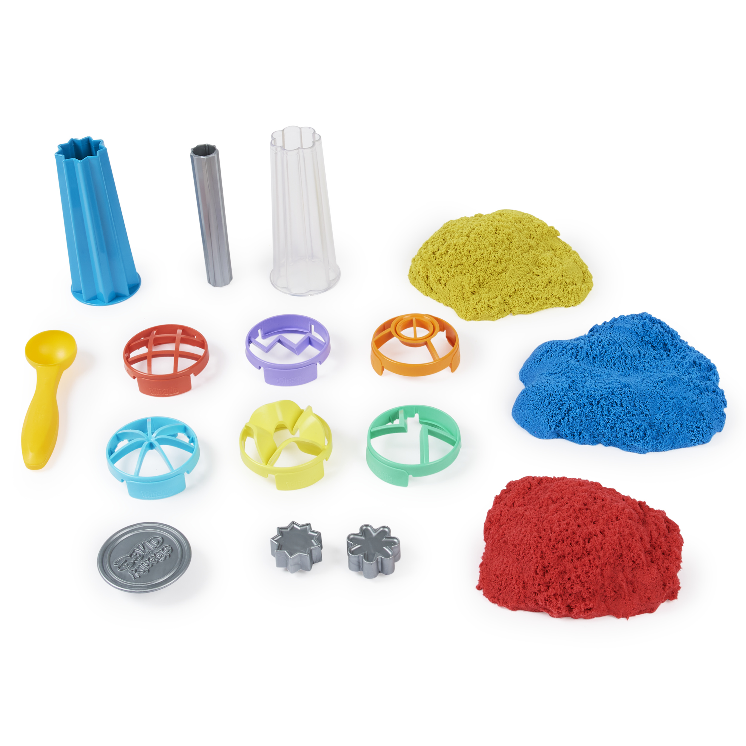 知育玩具 spring3 Kinetic Sand, Sandwhirlz Playset with 3 Colors of Kinetic