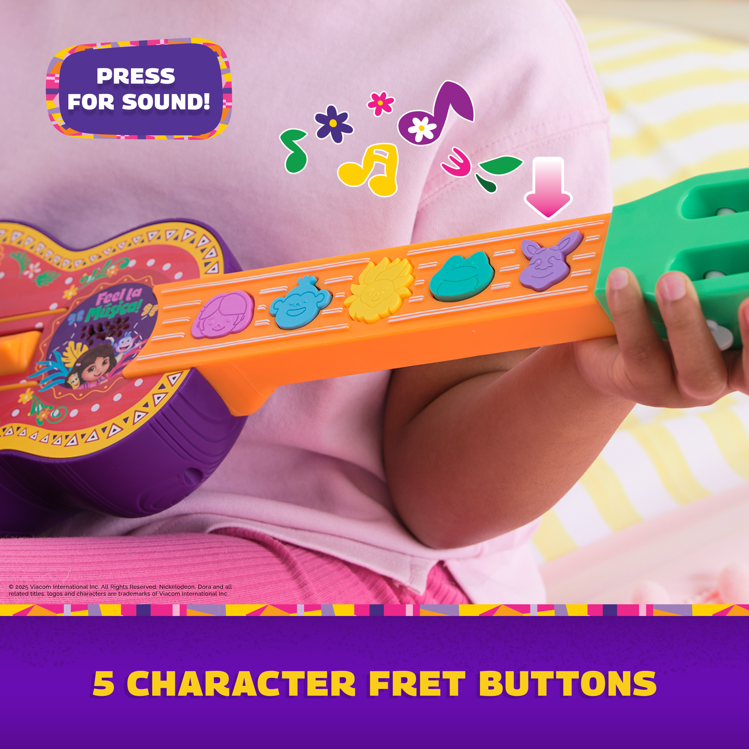Dora, Jam & Play Charango, Toy Guitar for Kids with Music