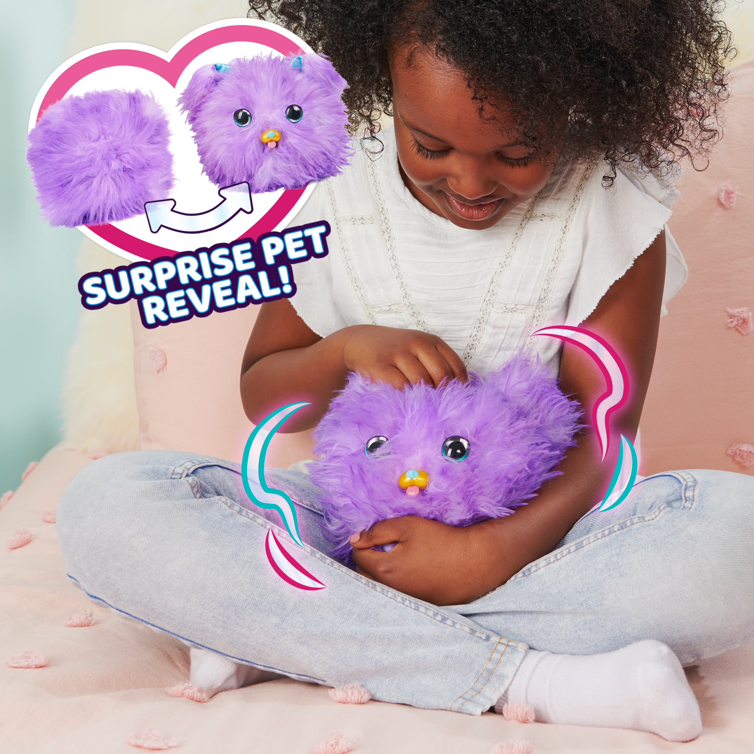 What the Fluff Pupper Fluff Surprise Reveal Interactive Toy Pet with over 100 Sounds and Reactions Kids Toys for Girls Ages 5 and up Spin Master