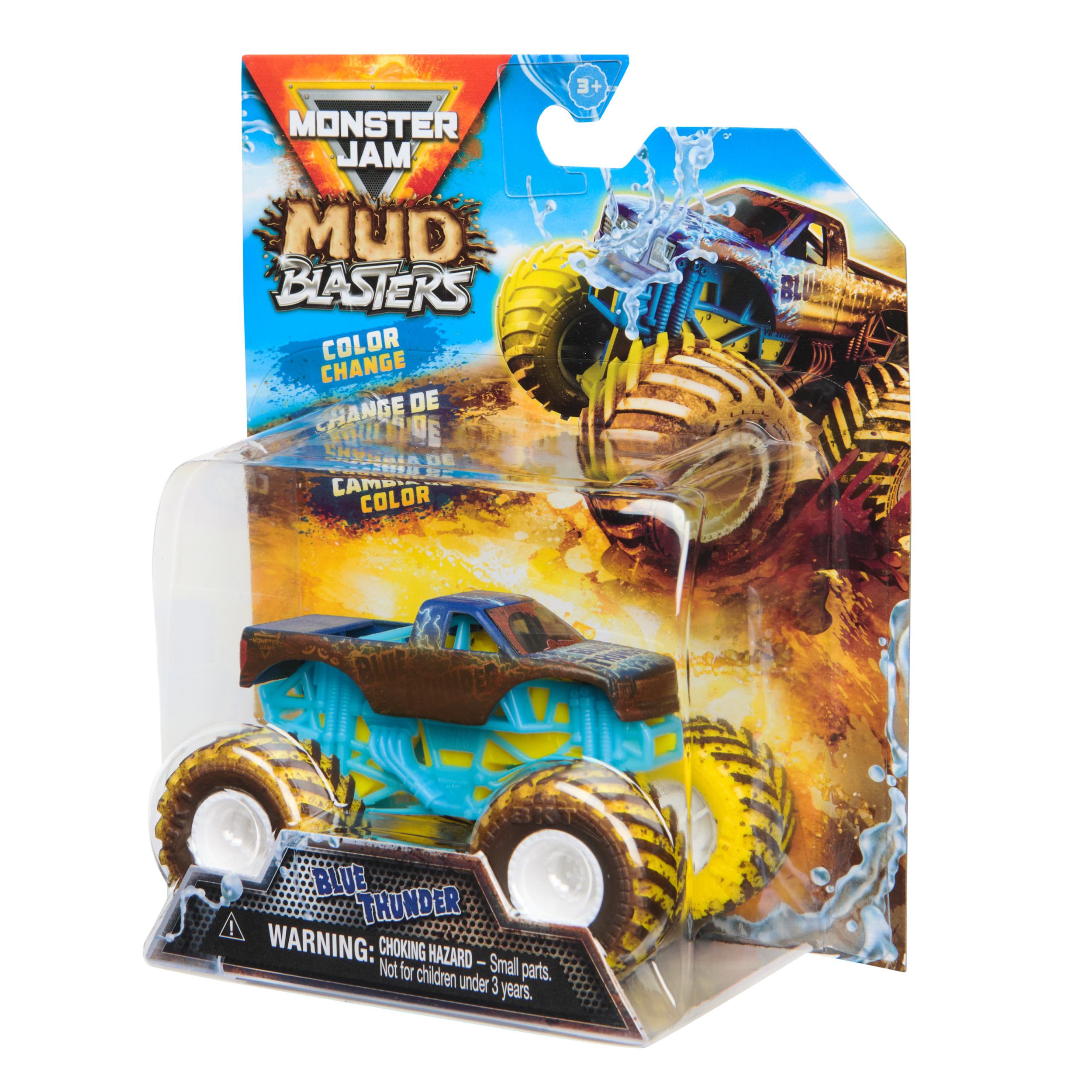 Ｍ3。。 Monster Jam Mud Blasters, Blue Thunder Color Change Monster