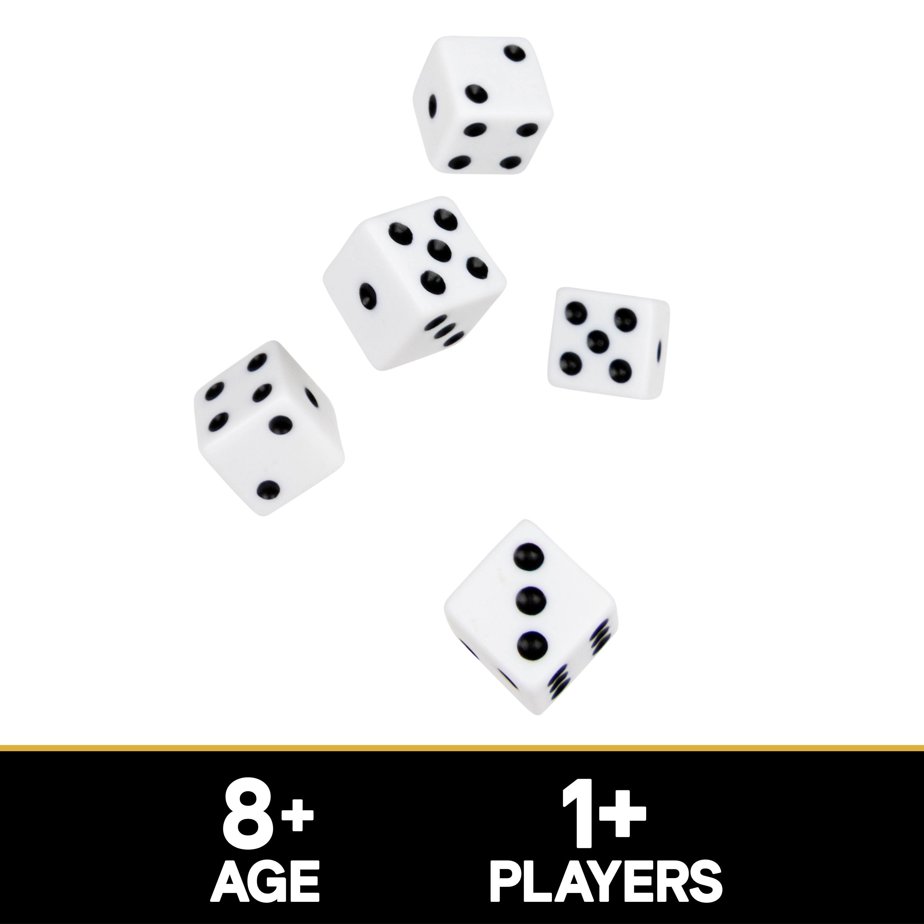 Spin Master Games, Cardinal Classics, 5 Dice, White