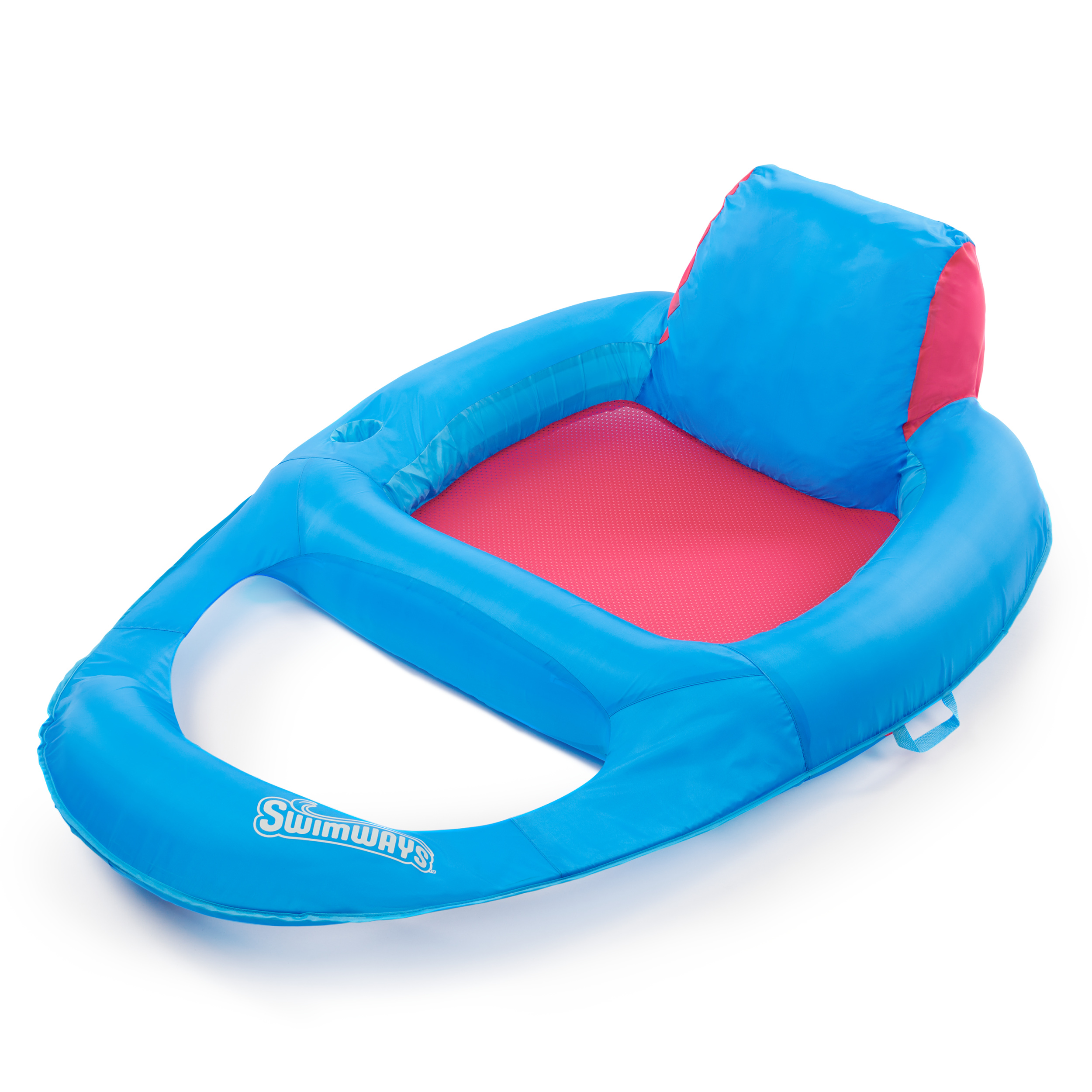 SwimWays Spring Float Blue Magenta Premium Recliner Pool Lounger Spin Master