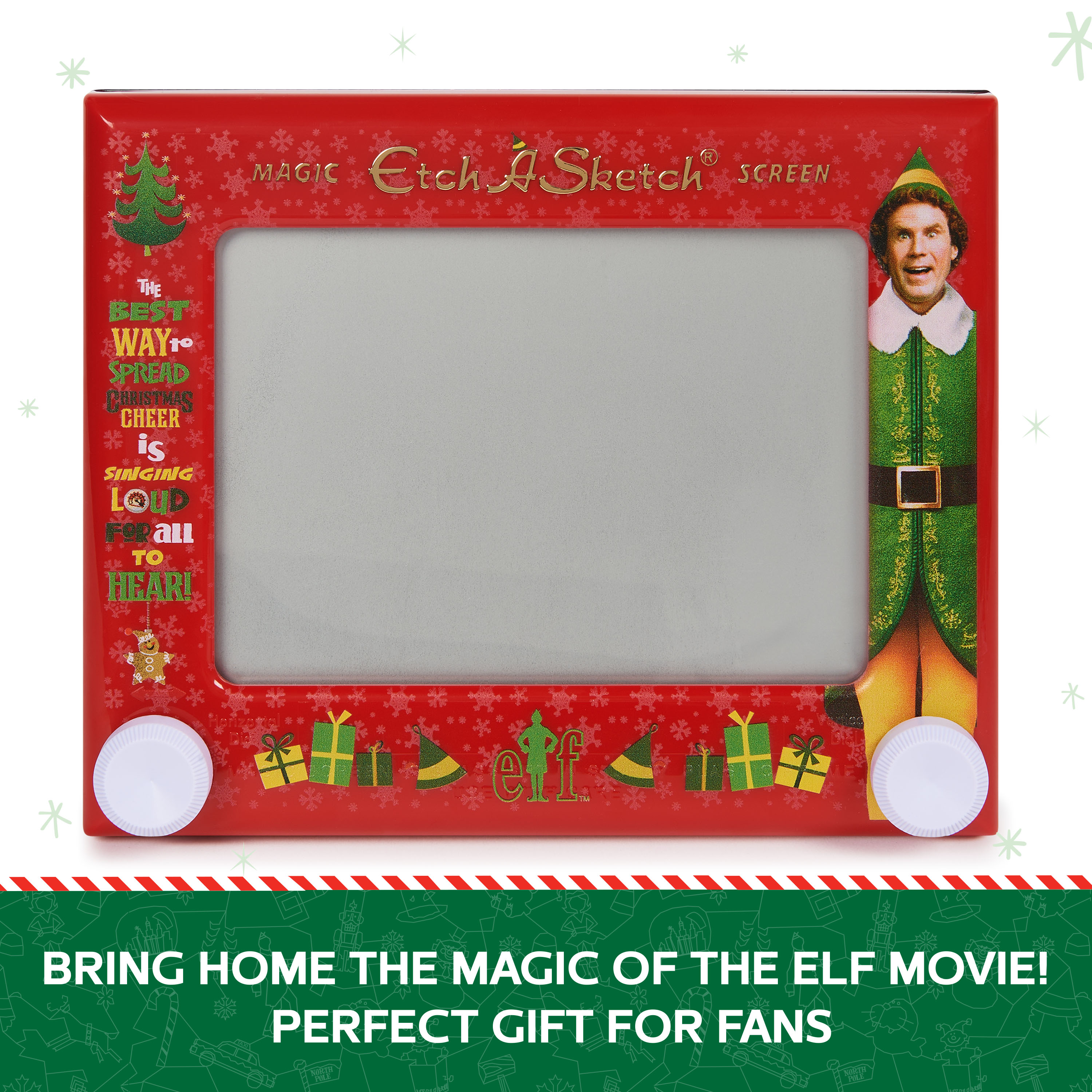 Etch A Sketch Elf Special Edition Original Magic Screen Kids Travel Toy Drawing Toys for Boys Girls Ages 3 Spin Master
