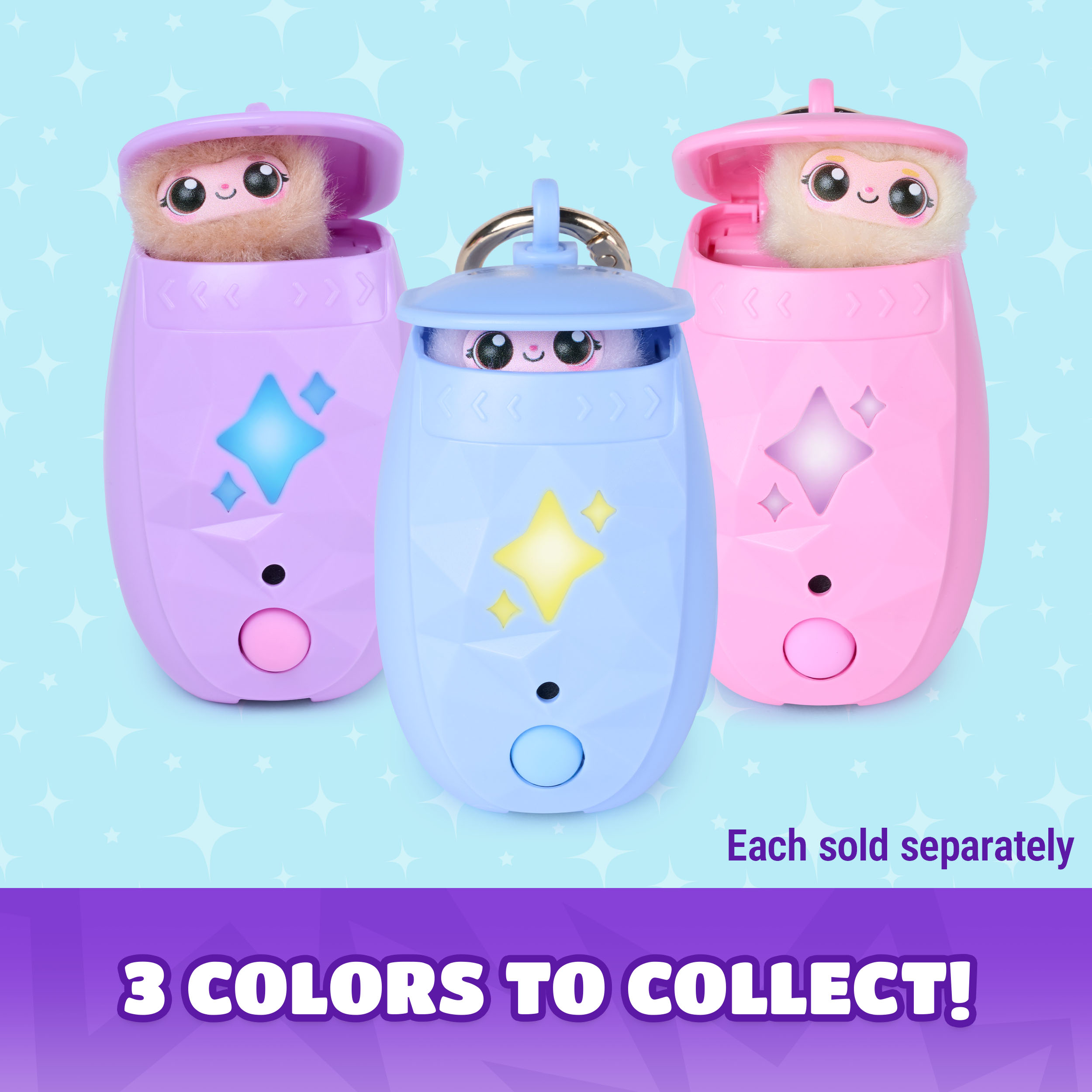 Peekimo, Purple Interactive Pet and Wearable Accessory, Cute