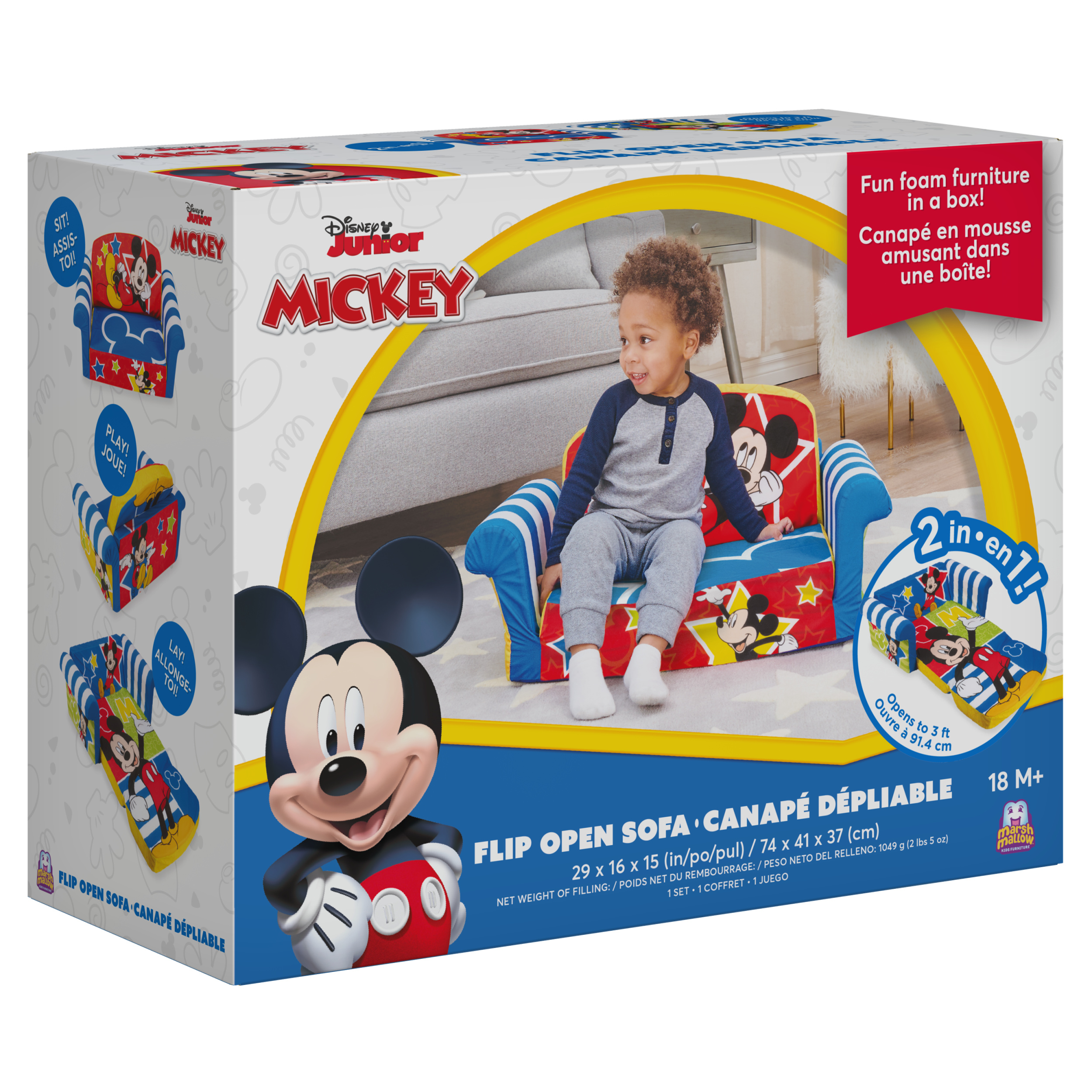 mickey mouse flip out sofa