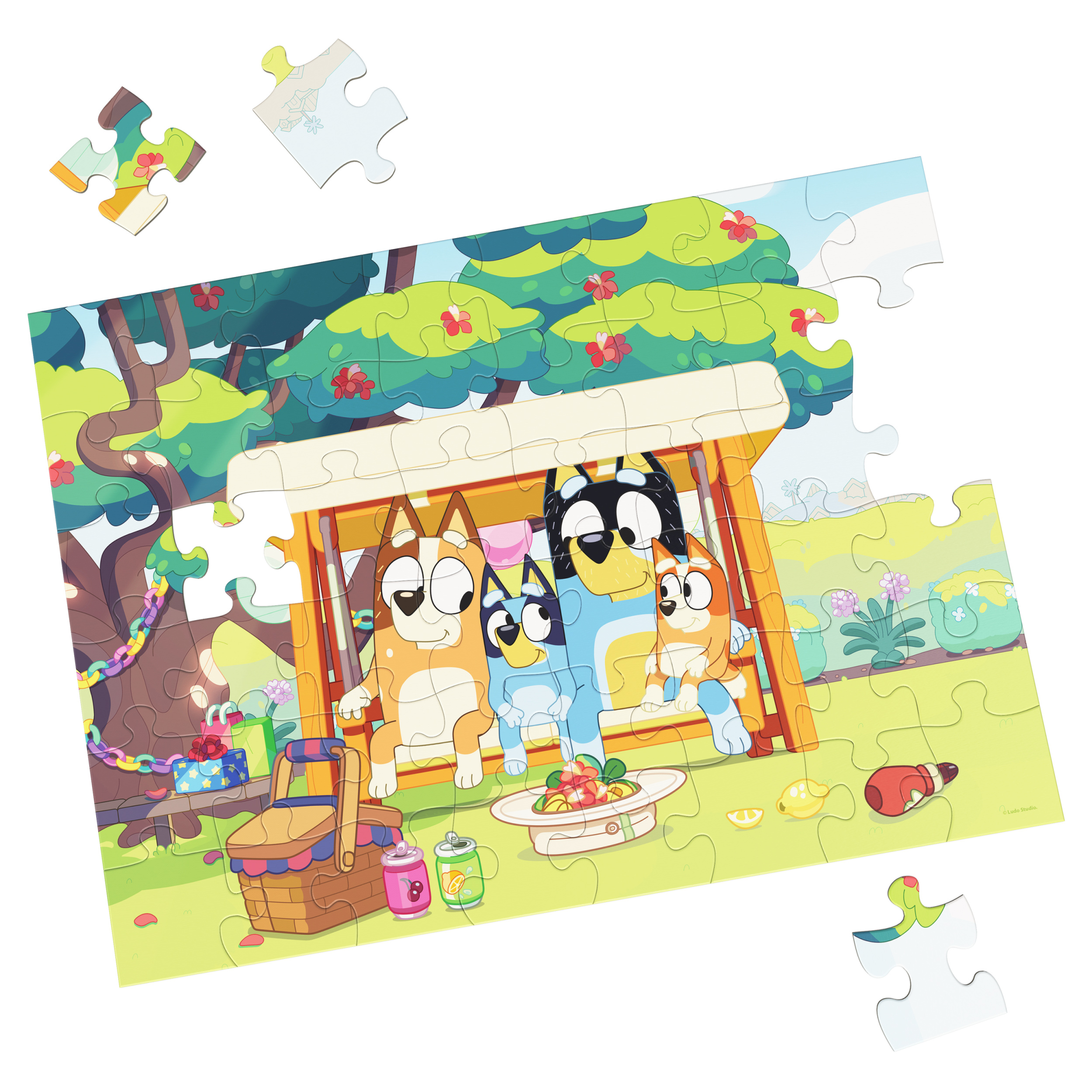 Bluey, 48-Piece Jigsaw Puzzle Toys for Kids Tower Bluey Toys Kids ...